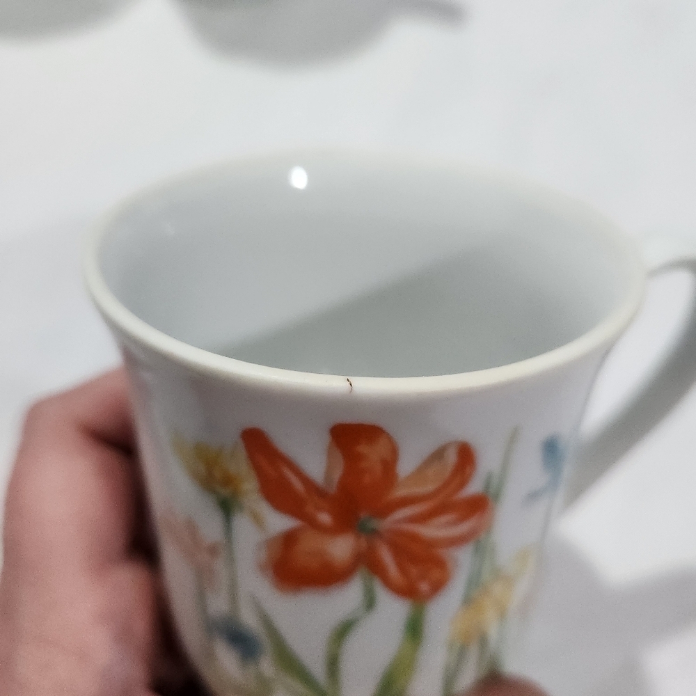 Tivoli Tuscany Mugs Fine China Made in Japan Wildflowers Floral Coffee Tea or Me - Picture 11 of 17